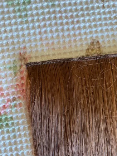 Aplique extensão de cabelo ruivo