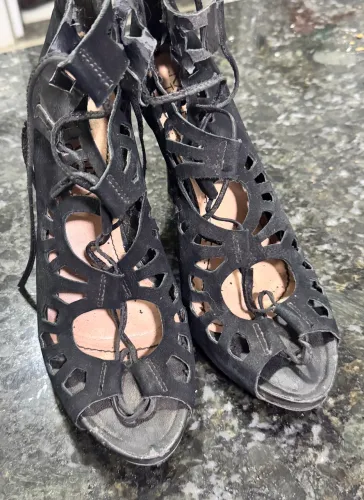 Peep toe meia pata Ramarim 38 preto