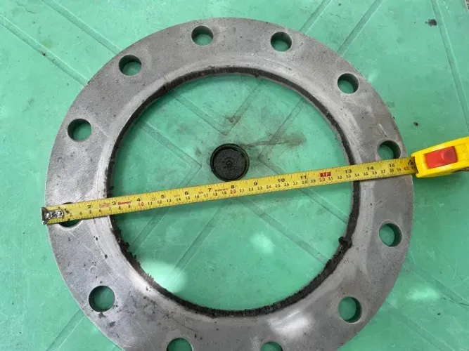 Flange de inox 10 polegadas, 12 furos, lisa
