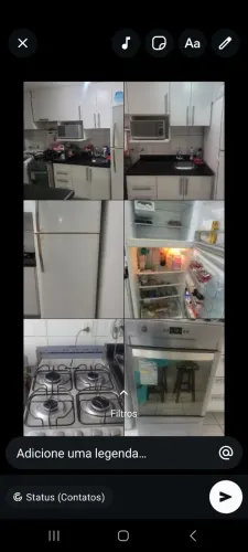 Cozinha completa/Geladeira/Planejado c/pia e gabinete/fogão/ máquina de lavar/micro-ondas