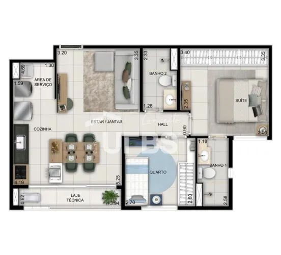 Apartamento a venda no Wish Vaca Brava de 62m² 2 quartos próximo ao Parque Vaca Brava