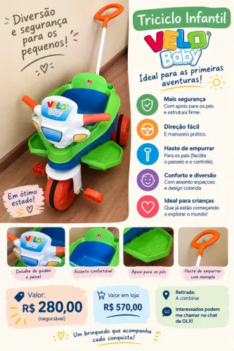 TRICICLO INFANTIL VELO BABY