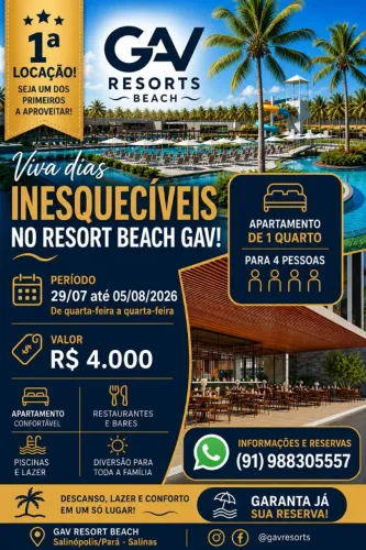Beach GAV Resort - Salinas - 29/07 a 05/08