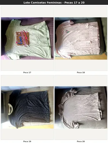 LOTE 26 CAMISETAS FEMININAS - ESTAMPADAS E LISAS - R$300