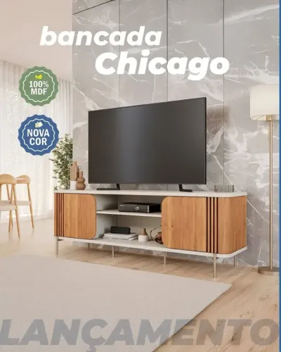 Bancada TV 60 Polegadas 100% MDF Chicago