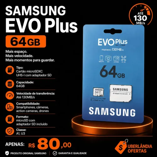 Cartão de memória 64gb