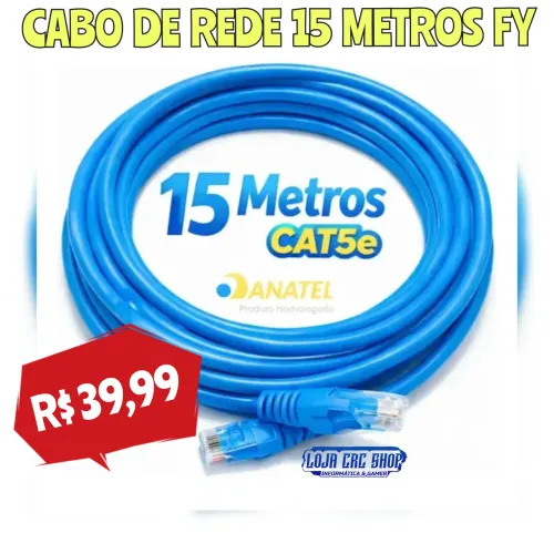 Maracanaú - Cabo de Rede 15 Metros CAT5E FY Crimpado