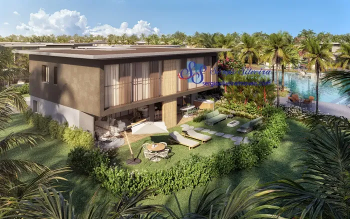 Ocean Garden Cumbuco - Casa de alto padrão, pé na areia com 3 suítes.