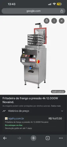 FRITADEIRA PRESSÃO TIPO KFC