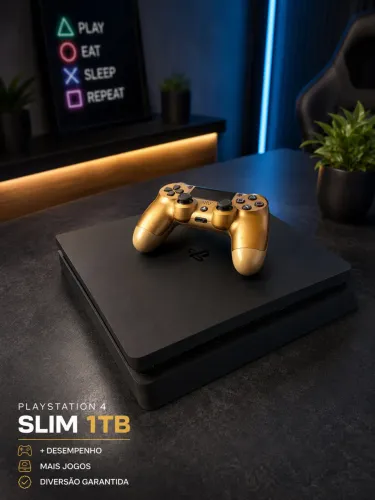 PlayStation 4 Slim 1TB Semi Novo | Desempenho Top