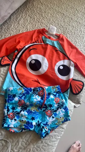 Conjunto de praia infantil 2 peças Nemo manga longa 1-4A multicor | Disney