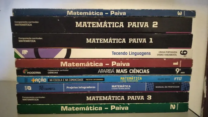 Kit livros Ensino médio -Coleção Matemática Paiva 1 2 3 + ciências 9