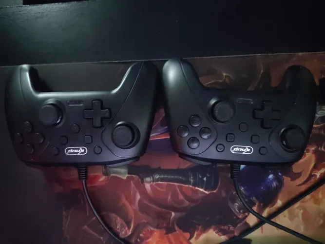 2 controles knup com fio