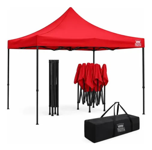Tenda Camping Gazebo Dobrável 3x3m Barraca Praia Rti Garden Vermelho VALOR 300.00