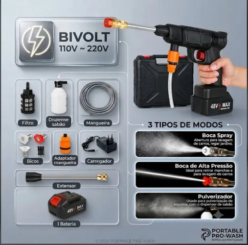 Lavadora de Alta Pressão - Kit Completo