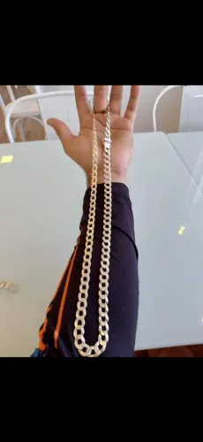 Cordão prata 10MM 70CM 79G
