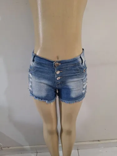 Short jeans feminino curto