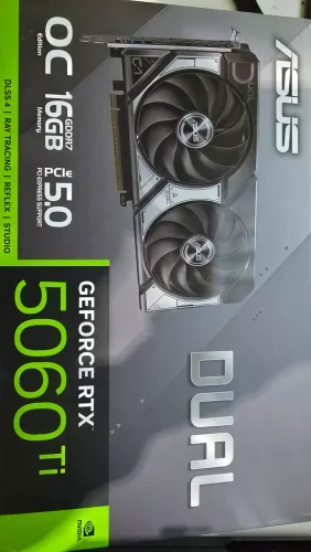 (Lacrada) Placa de Vídeo RTX 5060 TI 16GB ASUS Dual