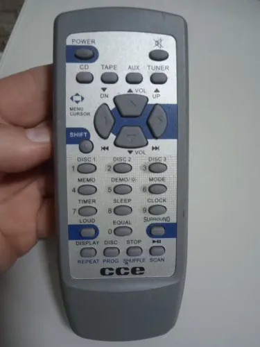 Controle remoto original som CCE<br>original funcionando