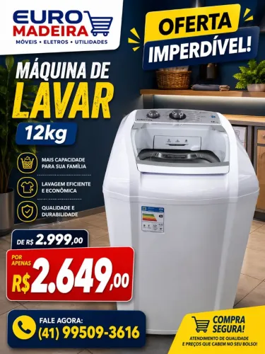 Máquina de lavar Colormaq 12 kg - Novo