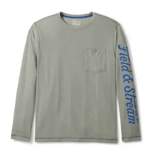 Camiseta Field & Stream Manga Longa com bolso