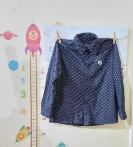 Camisa infantil masculina preta tam 10