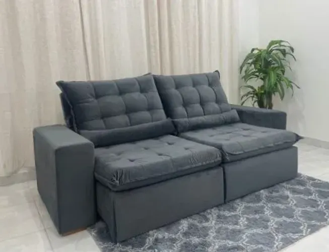 Sofá Retrátil Reclinável Souza 2.00m Molas Bonnel e Super Pillow l5 S