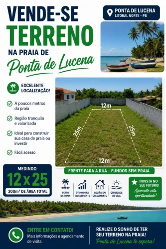Vendo terreno em ponta de Lucena