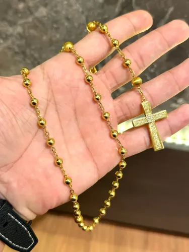 Cordão de ouro terço nossa senhora 38.1g ( LOJA FÍSICA )