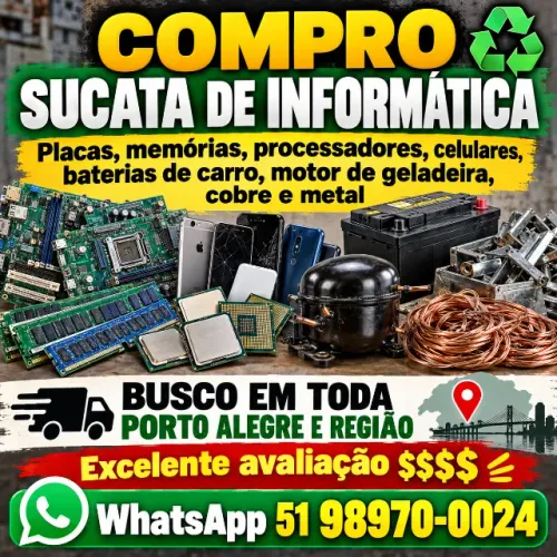 Serviço de coeta de sucata eletronica - Buscamos em casa
