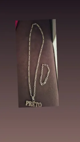 Prata Maciça Grande+Pingente+Pulseira 