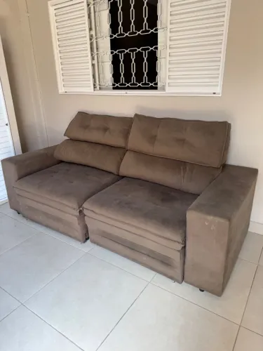Sofá Retrátil e Reclinável Marrom - PARA SAIR HOJE!