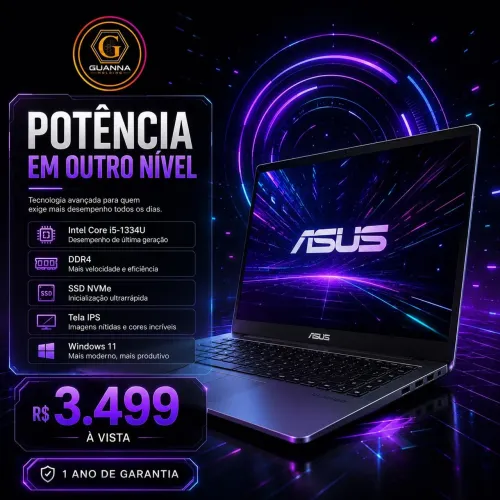 Notebook ASUS Novo | Intel Core i5 13ª Geração | SSD NVMe | Tela IPS | Windows 11