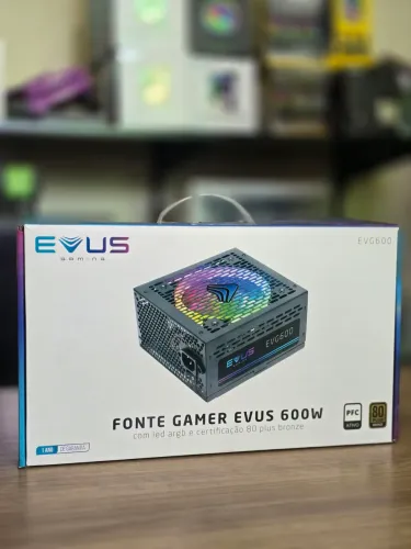 Fonte 600w nova lacrada 1 ano de garantia