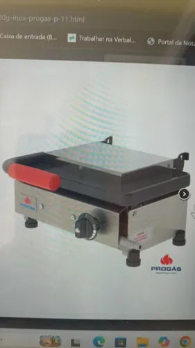 Gril a gas mini.34cm inox.otimo pra quem tem pouco espaco.divide 10x s/juros 