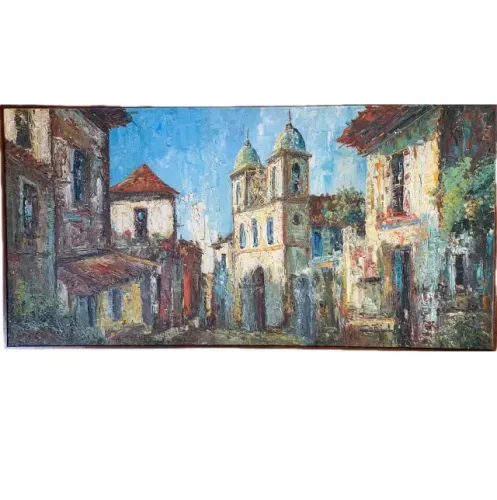 Pintura, Óleo Sobre Tela, 1,21m X 0,61m, De S. Aguilar (Usado)