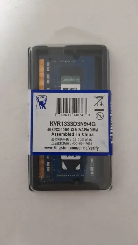 2 Memória Kingston DDR3 4GB 1333MHZ SODIMM KVR1333D3S9/4G