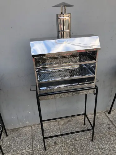Churr espetinho com coifa 60x25cm