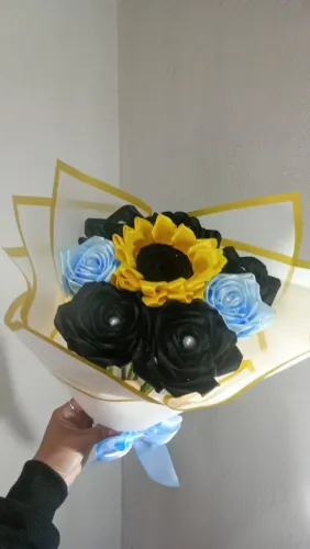 Buquê de flores cetim