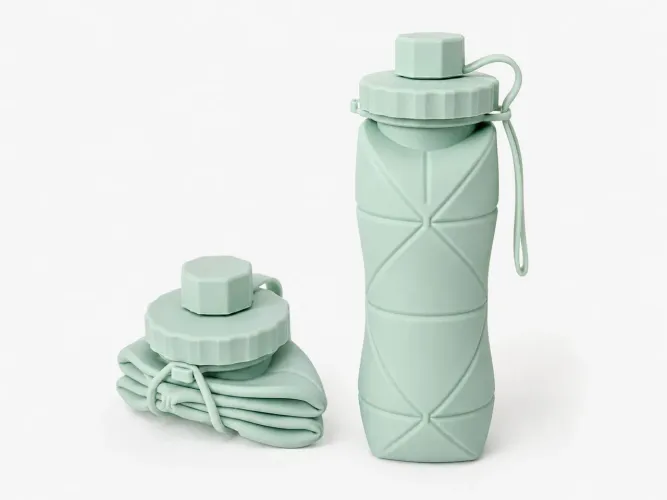 Garrafa Dobrável 600ml - Silicone - Ecológica
