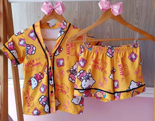 Pijama americano  infantil e para bebê menina 2 a 12 anos