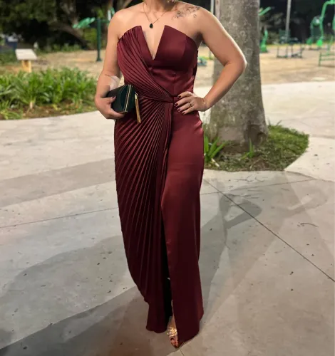 Vestido Marsala Madrinha Formatura TAM 38/40