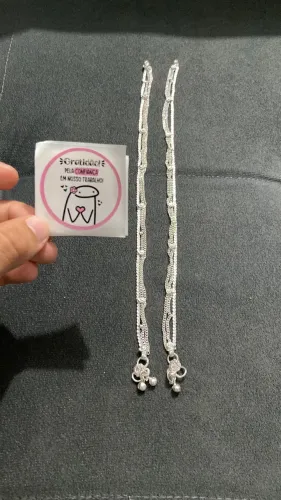 Tornozeleira de luxo em prata