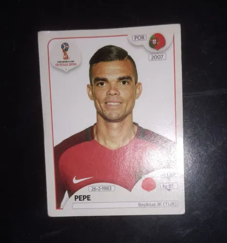 Figurinha Rara Pepe (Original Panini) Copa do Mundo da Rússia 2018