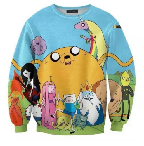 blusa blusão de tricô hora da aventura g adventure time cartoon network