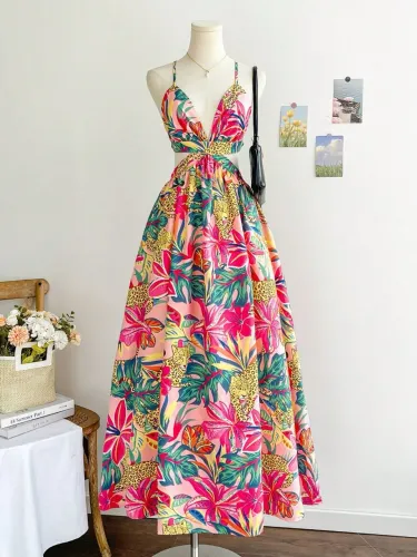 Vestido longo estamapado