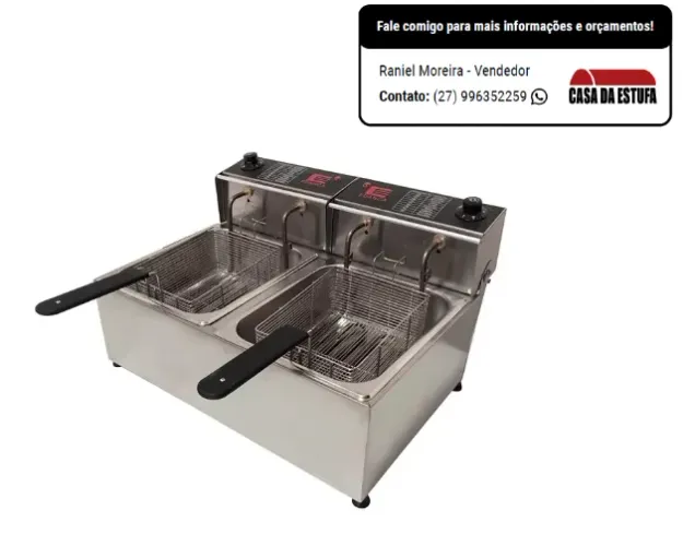 Fritadeira Elétrica 10 Litros Inox Profissional - FED10 - Edanca