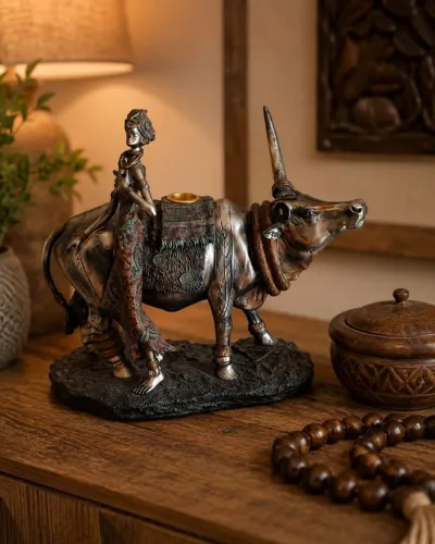 Escultura Africana Resina 23x21 Peça Decorativa