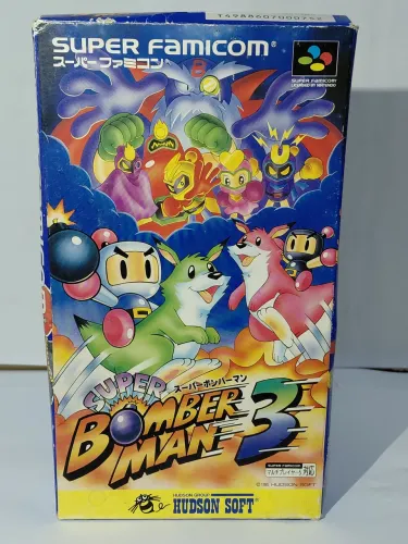 Super Bomberman 3 com caixa berço e manual