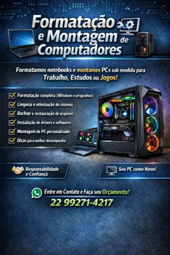 Formatação de notebooks e computadores 
